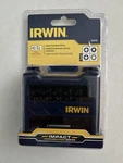 New Irwin 31 Pc. Impact Screwdriver Bit Set With Blue Holding Container. Fixed Price $8.00.