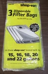 Shop-vac 906-63 15-22 Gallon Vacuum Disposable Filter Bags 3-PACK Made In Usa. Fixed Price $9.99.
