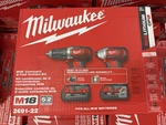 Milwaukee 2691-22 M18 Drill Impact Combo Kit New Sealed W/ Batteries. Fixed Price $169.99.
