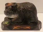 30TH Sdmg Group 3RD Air Defense. Grizzly Bear With Salmon Wood Carving. Fixed Price $9.88.