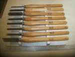 Set Of 8 Sears Craftsman High Speed Steel Wood Turning Chisels 17 " Long Usa. Fixed Price $69.99.