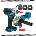 125MM Angle Grinder + Impact Wrench Cordless Tool Combo Brushless Fit Makita. Fixed Price $85.00.