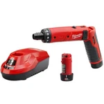 Milwaukee Electric Screwdriver 4-VOLT Li-ion Cordless 1/4 In. Hex 2-BATTERY Kit. Fixed Price $141.16.