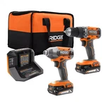 Ridgid 18V Cordless 2-TOOL Combo Kit With Drill/driver, Impact (2) 2.0. Fixed Price $75.99.