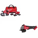 Milwaukee 2829-22+2880-20 M18 Fuel Band Saw Kit W/ Grinder. Fixed Price $525.00.