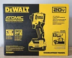 Dewalt Atomic 20V 1/4" Impact Kit W/ Bag, 5AH Battery & Charger DCF850P1 2025. Fixed Price $141.99.