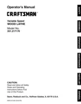 Craftsman 351.217170 Lathe Owners Instruction Manual. Fixed Price $20.24.