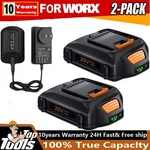 2X For Worx 20V 8.0AH Extend Lithium WA3520 WA3525 WA3575 Battery/charger Kit. Fixed Price $45.98.
