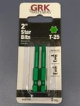 (X6 Bits) Grk Fasteners 187443 T-25 Star Drive 2" Green. Fixed Price $14.00.