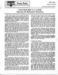 Delta Rockwell No 46-230 Cast Iron Bed 11 Inch Lathe Instructions. Fixed Price $20.24.