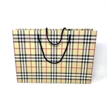 Burberry Nova Pattern Paper Used Shopping Retail Bag 11.75" X16.5"L 4.5" W. Fixed Price $24.99.