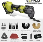 Seyvum 20 Volt Oscillating Tool Kit, Brushless Motor, 6 Speeds, Led Light, Etc.. Fixed Price $55.00.
