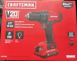 Craftsman V20 1/2 Drill/driver Kit 20V Lithium-ion (CMCD700C1). Fixed Price $79.99.