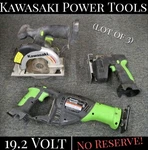 Lot Of 3 Kawasaki Power Tools Combo 19.2V Circular Reciprocating Jigsaw. Fixed Price $15.96.