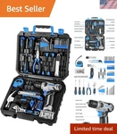 All-in-one 126-PIECE Tool Kit With 8V Led Cordless Drill Perfect For Home Use. Fixed Price $109.99.