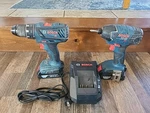 Bosch Combo Kit Impact Driver GDX18V 25681 DDS181A W/ Batteries & Charger. Fixed Price $64.99.