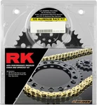 Rk 520 Xre Aluminum Race Chain & Sprocket Kit Black/gold Triumph Daytona. Fixed Price $275.43.
