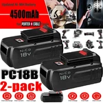 2PACK 18V 4.5AH Replace Battery For Porter Cable PC18B 18-VOLT Cordless Tools. Fixed Price $29.00.