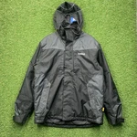 Dewalt Tool Jacket Mens Medium Nylon Full Zip Up Hooded Racing Y2K Workwear. Fixed Price $29.99.