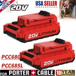 2PCS 3.0AH Max Lithium-ion Battery For Porter Cable Volt PCC680L PCC685L. Fixed Price $32.93.