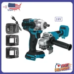18V Tool Set For Makita 1/2 Impact Wrench + 125 Mm Angle Grinder & 2BATTERIES. Fixed Price $73.92.