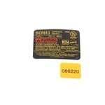New Dewalt Oem N073148 Impact Wrench Nameplate DCF813S2. Fixed Price $11.37.