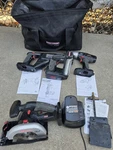 Craftsman 19.2V Cordless Tool Lot Drill Trim Saw Recip Light Charger Batt. Fixed Price $132.60.