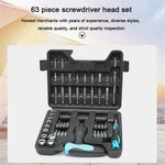 63PCS Combination Screwdriver Set With Straight Cross Plum Blossom Six Purpos. Fixed Price $20.00.