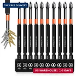 10-PACK Phillips Bits #2 Impact, 4-INCH Long Magnetic Head Drill & Scre. Fixed Price $13.98.