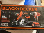 Black And Decker 20V Max Lithium Battery Tool Combo Drill Circular Saw. Fixed Price $95.00.