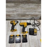 Dewalt 20V Max Drill DCD771 Impact Driver DCF885 3 Batteries & Charger Set. Fixed Price $110.02.