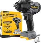 Cordless Impact Wrench 1/2" 900 Ft-lbs Brushless Gun Compatible With Dewa. Fixed Price $93.19.