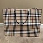 Authentic Vtg Burberry Store Gift Bag Shopping Tote Nova Check 21 16.5 X7.5". Fixed Price $18.50.