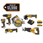 20V Max Lithium-ion Cordless 6-TOOL Combo Kit With 5.0 Ah And 2.0 Batteries. Fixed Price $558.88.
