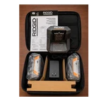 Ridgid 18V Lithium-ion 4AH Battery And Charger Kit Black Model RB6093. Fixed Price $99.99.