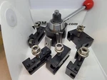 New Axa Wedge Type Quick Change Tool Post Set For South Bend 9" & 10 Lathes. Fixed Price $225.00.