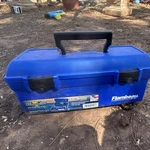 Flambeau Lil' Brute Blue Plastic Tool Box With Lift-out Tray FG6000STD. Fixed Price $19.95.