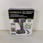 Genesis GLCD2038A 20V Lithium-ion 3/8" Cordless Drill/driver Kit. Fixed Price $75.99.
