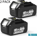 2 Pack 6.0AH 18V Lithium-ion Battery For Makita BL1860B BL1850B BL1840B BL1815B. Fixed Price $32.99.