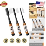 Pro Japanese Wood Chisels 3PC Set Oire Nomi Sharp Carbon Steel Red Oak 9"-24"MM. Fixed Price $128.69.