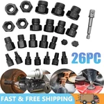 26X Heavy-duty Damaged Screw Extractor Set Easy Out Broken Bolt Remover Kit New. Fixed Price $29.98.