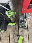 Greenworks 24V 1/2" Cordless Impact Wrench W/battery & Charger. Fixed Price $125.00.