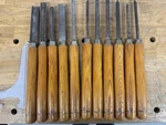 Set 11 Vintage Buck Brothers Bros 16" Lathe Woodworking Turning Chisels. Fixed Price $129.99.