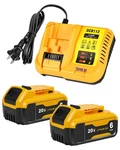 2PACK 20V 6.0AH Battery W/DCB112 Fast Charger For Dewalt Lithium Xr DCB205. Fixed Price $83.99.