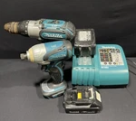 Makita 18V Lxt Lithium-ion Cordless Combo Kit-hammer Drill/impact Driver Lot. Fixed Price $169.99.