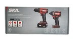 Skil 20VOLT 2-TOOL Brushless Power Combo Kit Battery & Charger Cb 743701. Fixed Price $138.00.