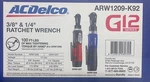 Acdelco G12 Cordless Ratchet Wrench Combo Kit Batteries 12V Tool Set. Fixed Price $129.95.