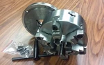 8" 6-JAW Self-centering Lathe Chuck W. Top&bottom Jaws, L00 Adapter Back Plate. Fixed Price $349.00.