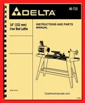 Delta 14" Wood Lathe 46-715 Owner Instructions Service Parts Manual 1792. Fixed Price $19.50.