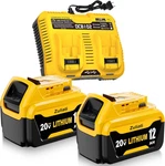12.0AH DCB206 Battery For Dewalt 20V Max Drill Impact Driver Blower. Fixed Price $138.91.